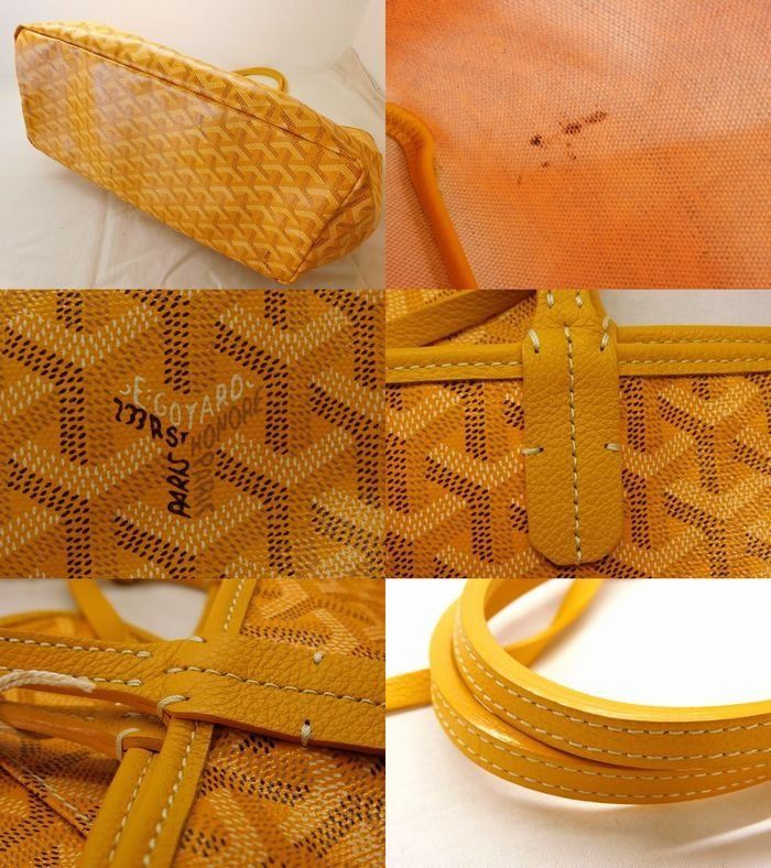 美品 GOYARD ゴヤール サンルイ PM □ トートバッグ イエロー 黄色系
