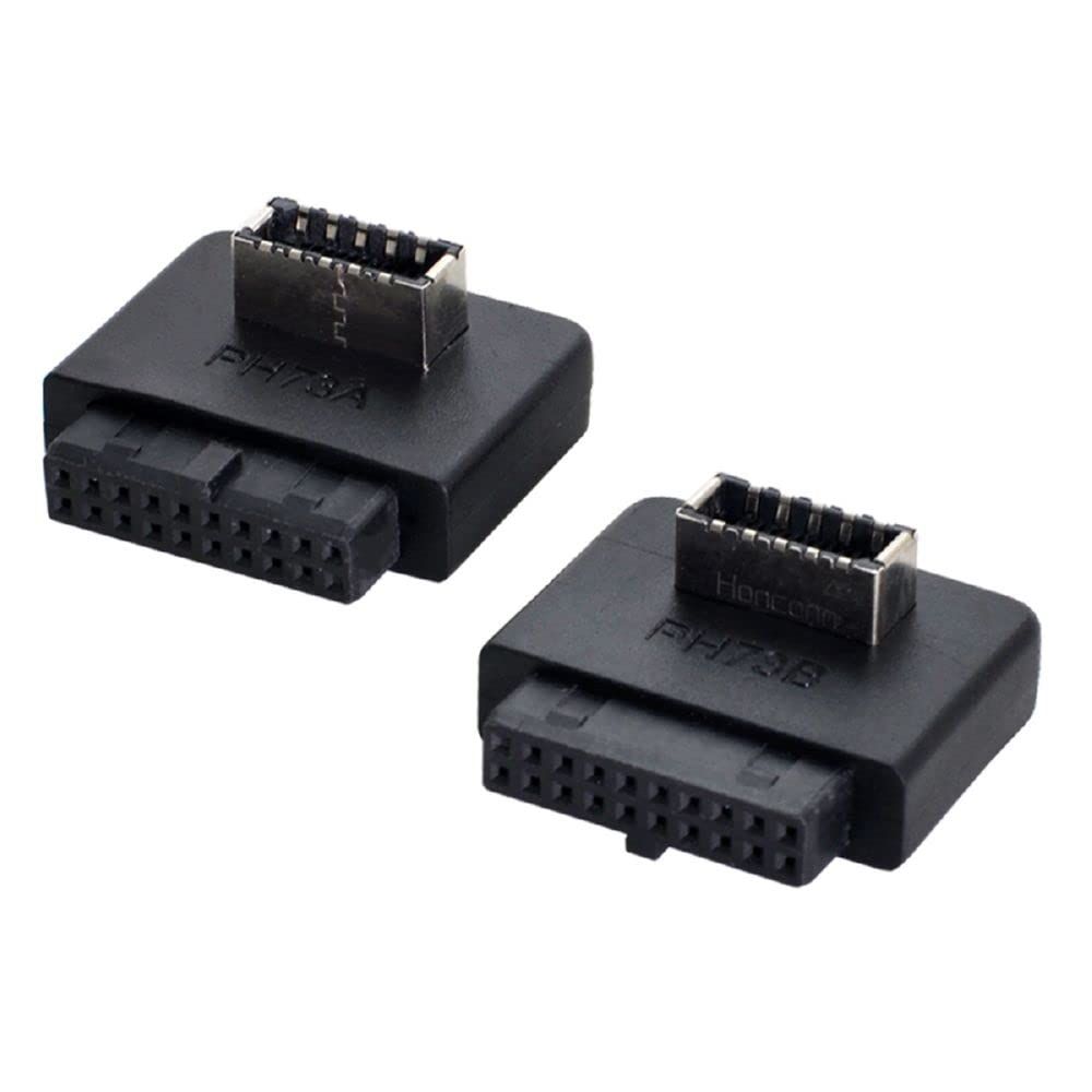 신제품 Cablecc USB 3.1 전면 패널 소켓 키-A 타입-E - USB 3.0 20핀 헤더 남성 확장 어댑터 마더보드용 2개