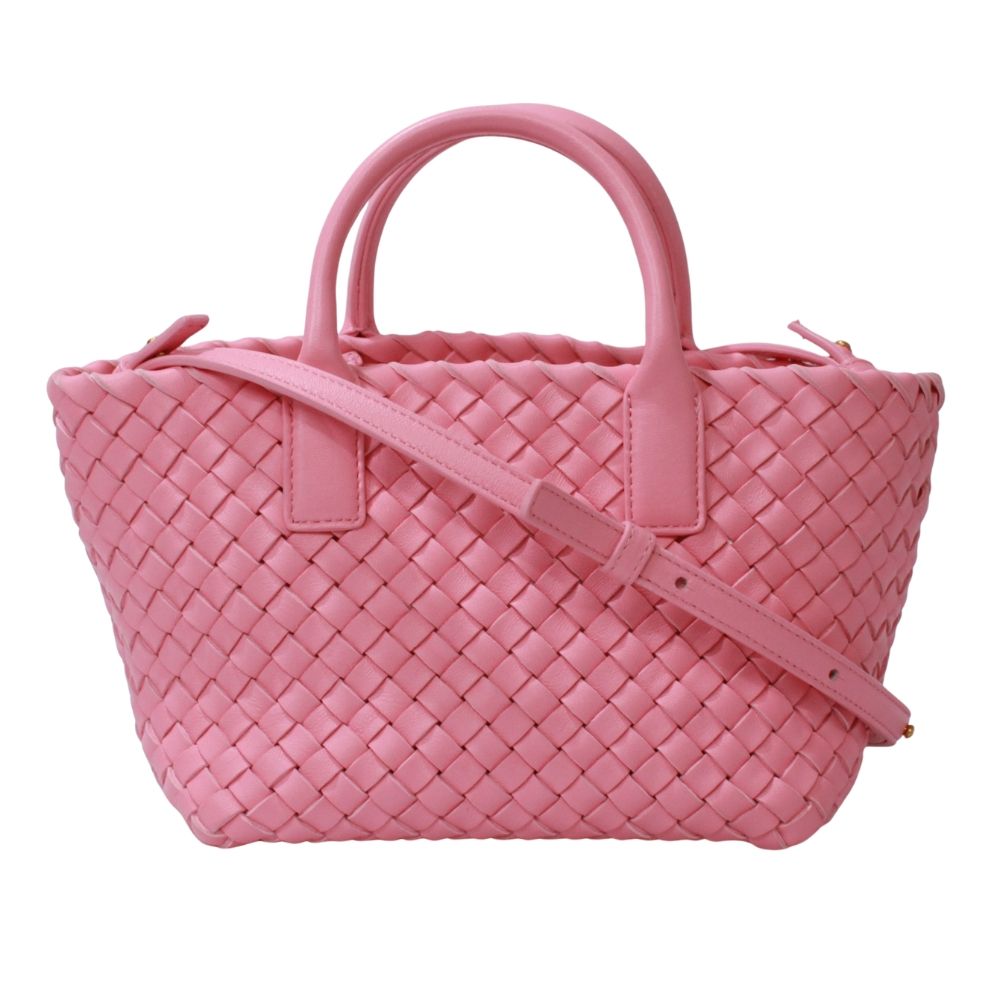 【今だけ特価!!】BOTTEGAVENETA ボッテガヴェネタ 2WAYハンドバッグ カバ ミニ イントレチャート 709464 V1OW1 5832 ハンドバッグ レザー ピンク【中古】 レディース