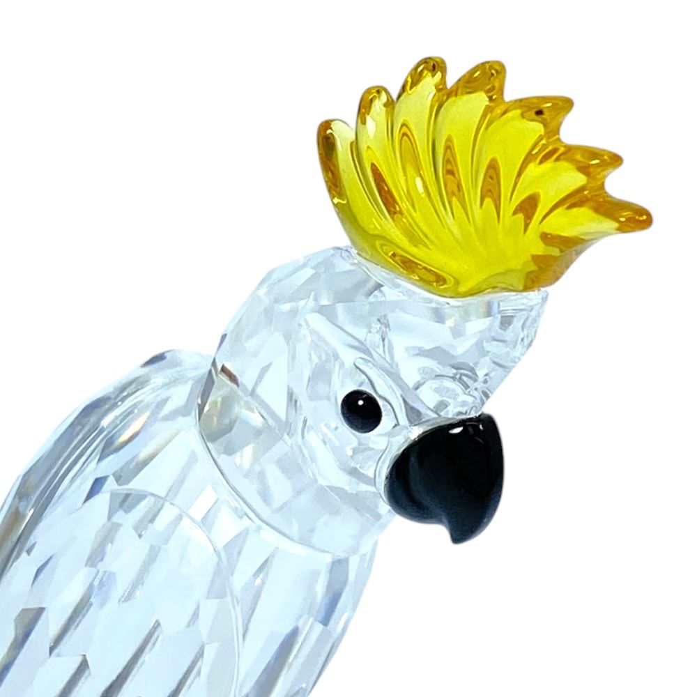 【SWAROVSKI】 スワロフスキー　 オウム　　 クリスタルガラス 美品 SWAROVSKI スワロフスキー Cockatoo バタンインコ オブジェ