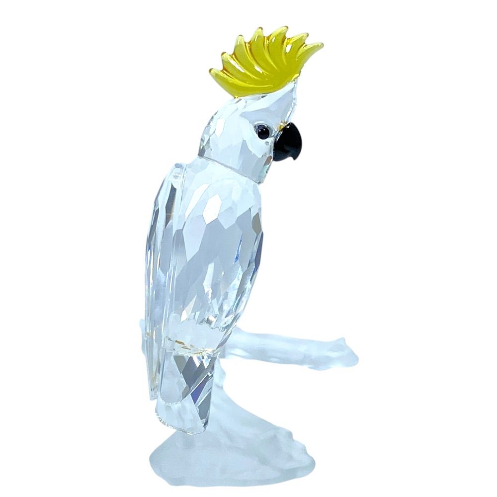 美品 SWAROVSKI スワロフスキー Cockatoo バタンインコ オブジェ