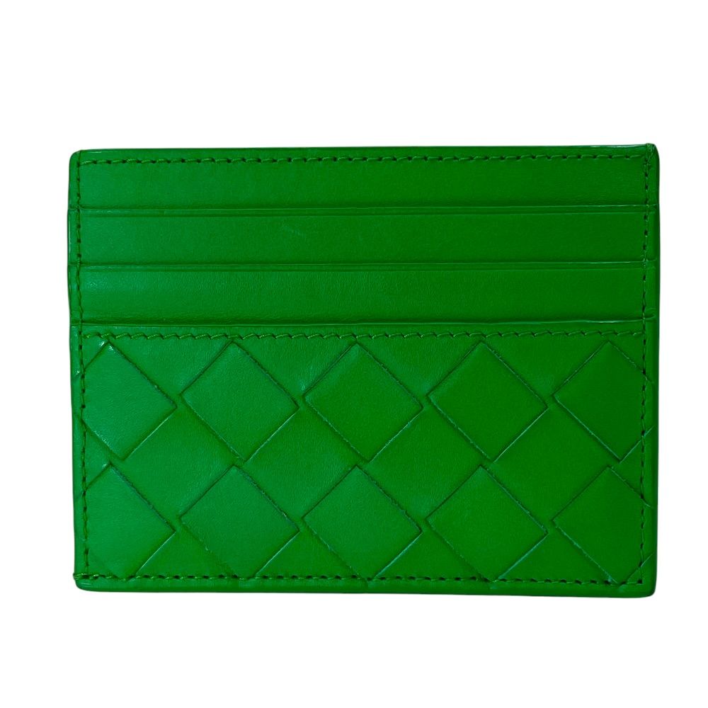 BOTTEGA VENETA ボッテガヴェネタ イントレチャートカードケース パスケース レザー グリーン 洗練 上品 高級感 実用的 機能的 スマート ミニマル 定番 人気 22,000円