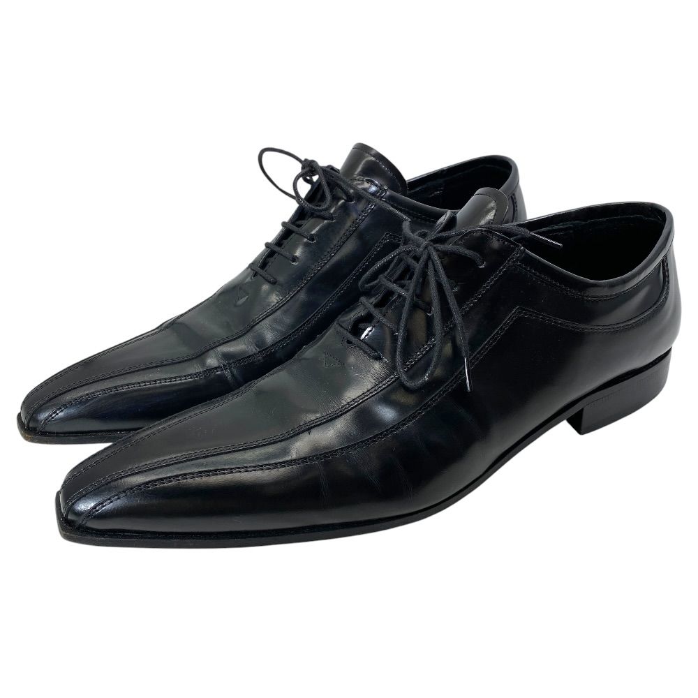 DOLCE＆GABBANA ドルチェ&ガッバーナ ドレスシューズ レースアップ ビジネス フォーマル レザー ブラック (サイズ41 1/2 約26.5cm) 上品 洗練 高級感 エレガント スタイリッシュ 定番 人気