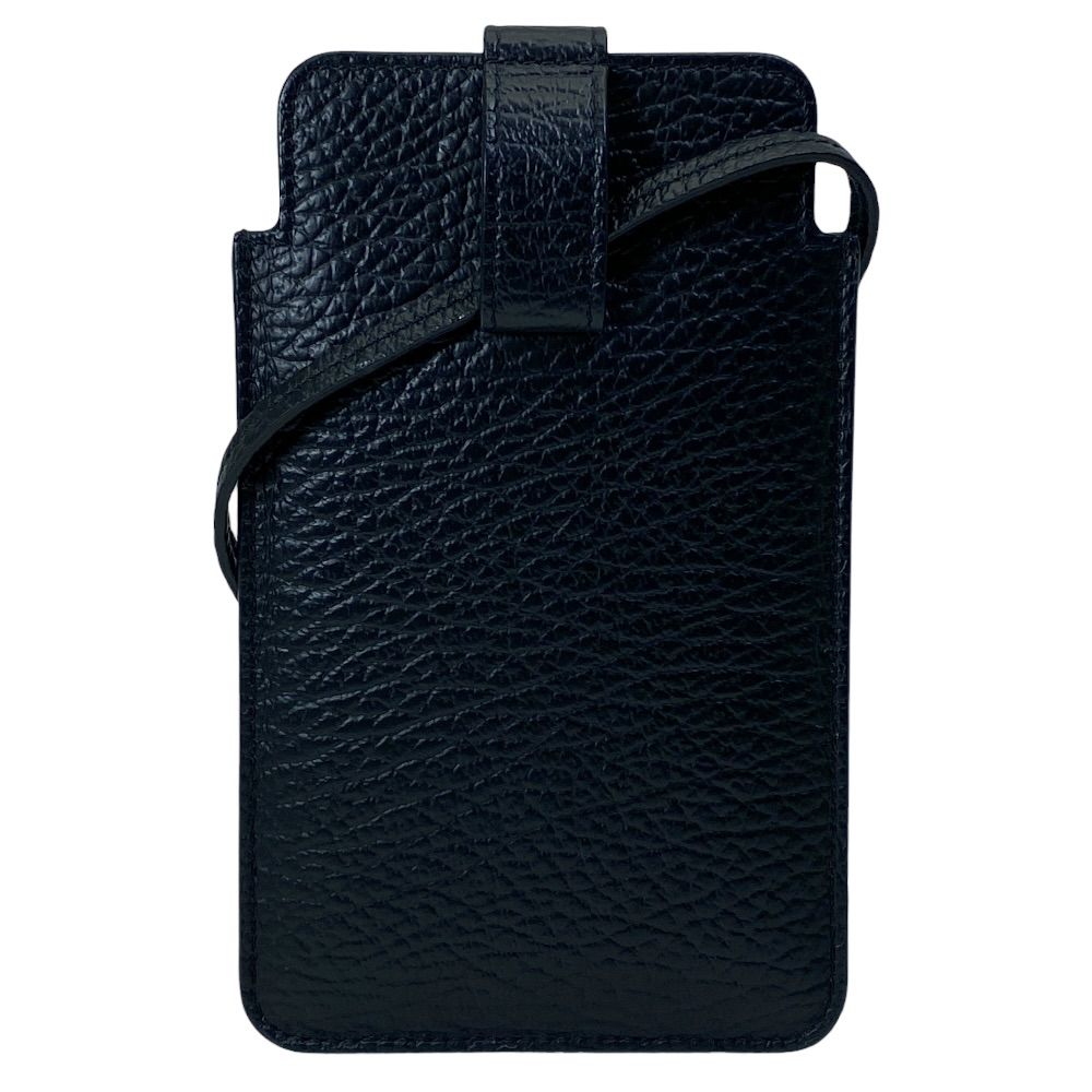 Maison Margiela マルジェラ フォンポーチ スマートフォンケース ショルダーバッグ スマホショルダー S56UI0226 レザー ブラック 普段使い 通勤 通学 お出かけ 定番 人気 上品 洗練 実用的 軽量 多用途 デイリー