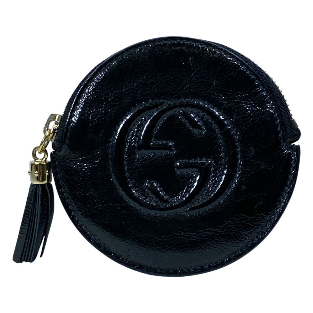 GUCCI グッチ SOHO ソーホー コインケース コインウォレット 小銭入れ サークル 3379460416 パテント レザー ブラック 普段使い 通勤 通学 お出かけ 定番 人気 上品 洗練 実用的 機能的 収納力 デイリー 14,500円