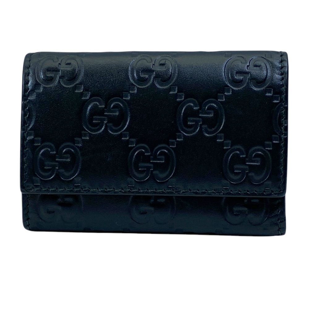 GUCCI グッチ GGシマ キーケース キーリング 6連 138093 レザー ブラック 普段使い 通勤 通学 お出かけ 定番 人気 上品 洗練 実用的 機能的 デイリー