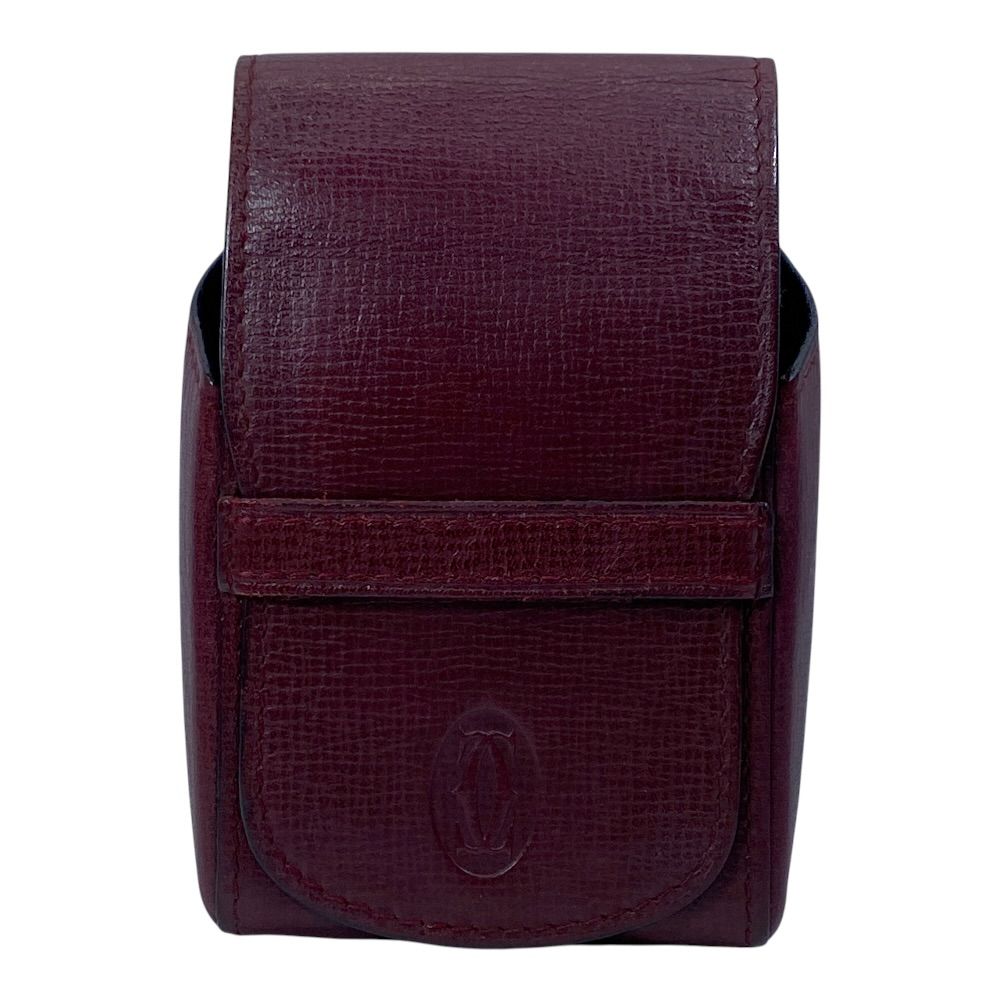 Cartier カルティエ マストライン ポーチ 小物入れ シガレットケース タバコ入れ レザー ボルドー 普段使い お出かけ 定番 人気 上品 洗練 高級感 実用的 機能的 スタイリッシュ デイリー