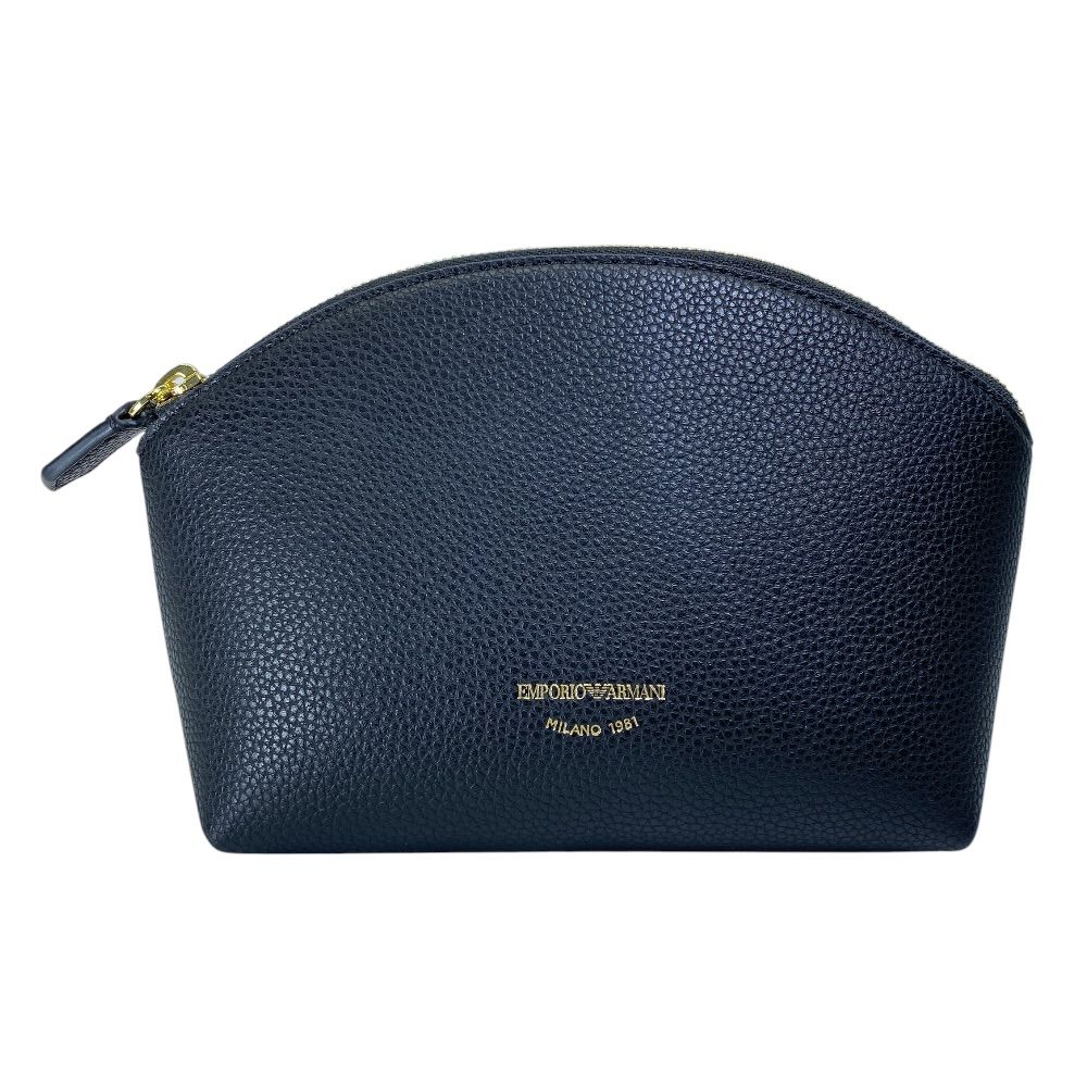 未使用 EMPORIO ARMANI エンポリオ アルマーニ MyEA ウォッシュバッグ ディアプリント 化粧ポーチ EW000546AF11953 ポリエステル ブラック 普段使い 旅行 お出かけ 定番 人気 上品 洗練 実用的 軽量 多用途 デイリー