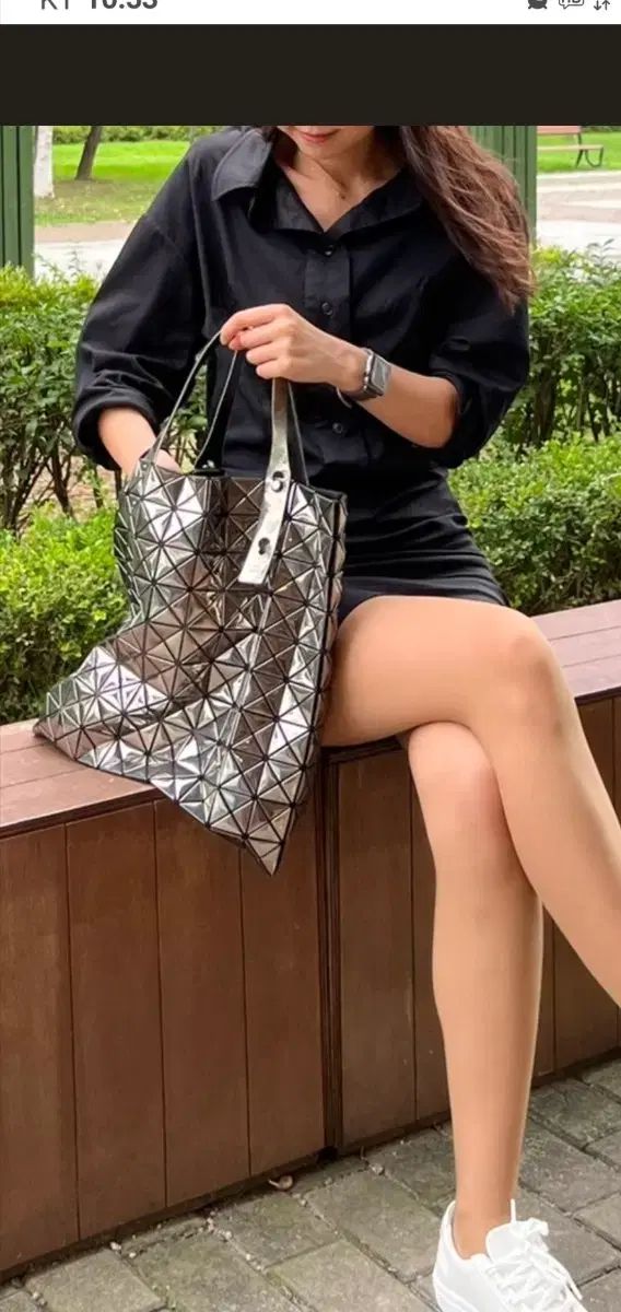 BAO BAO ISSEY MIYAKE バオバオイッセイミヤケ バッグ プラチナ ガンメタル トートバッグ 正規品 S級 (ハングルタグ) ショルダーバッグ クロスバック