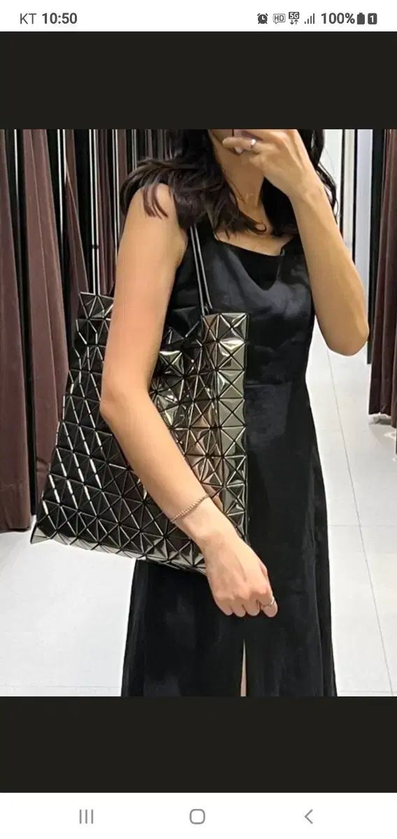 BAO BAO ISSEY MIYAKE バオバオイッセイミヤケ バッグ プラチナ ガンメタル トートバッグ 正規品 S級 (ハングルタグ) ショルダーバッグ クロスバック