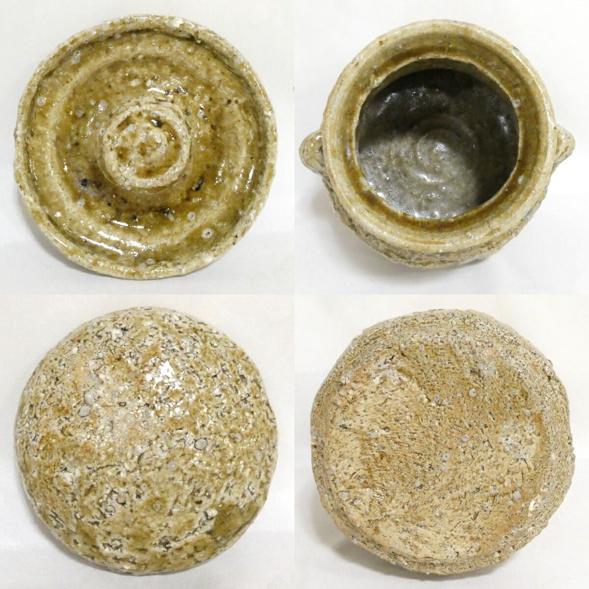 茶道具 　加納臣峰　数茶碗 10客　自然灰釉　共箱　宝仙窯 六月の特売品】宝仙窯 加納臣峰作 自然灰釉水指 茶道具【中古 美品