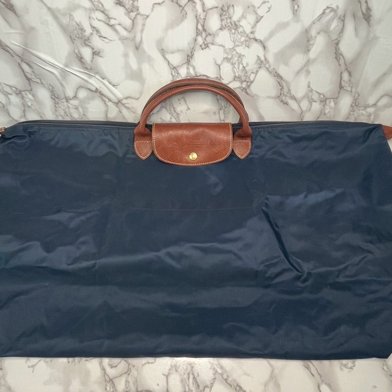 ロンシャン LONGCHAMP ルプリアージュ XL ネイビー ナイロン ボストン