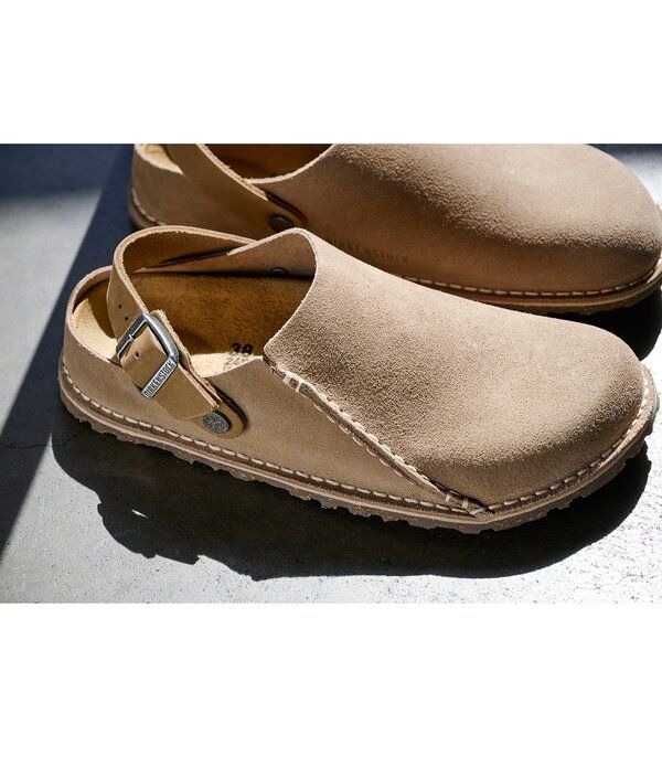 ビルケンシュトック メンズ シューズ スリッポン・ローファー スエード Birkenstock Mens Lutry 365 Suede Slip On Clogs Gray Taupe グレー