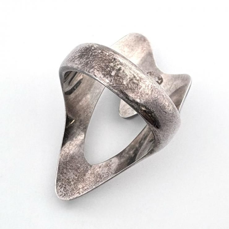 【廃盤 希少】 ジョージジェンセン ハート リング シルバー 925  Georg Jensen コッペル・ハートリング 指輪 14号 シルバー925 89 鑑定