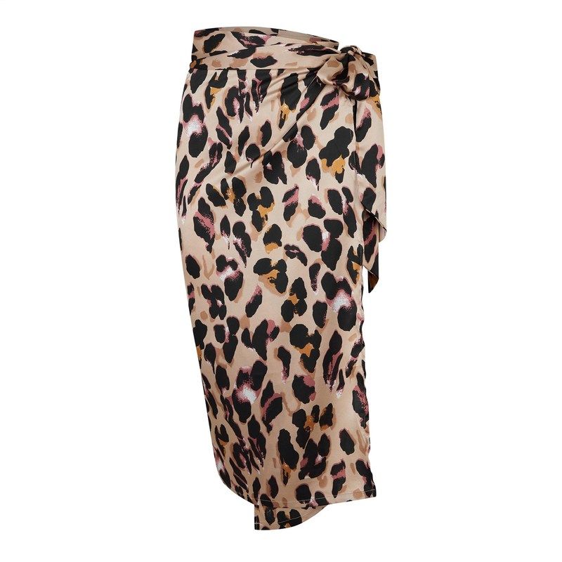 ネバーフリードレスド レディース ボトムス スカート NEVER FULLY DRESSED Jaspre Wrap Skirt Leopard アニマル