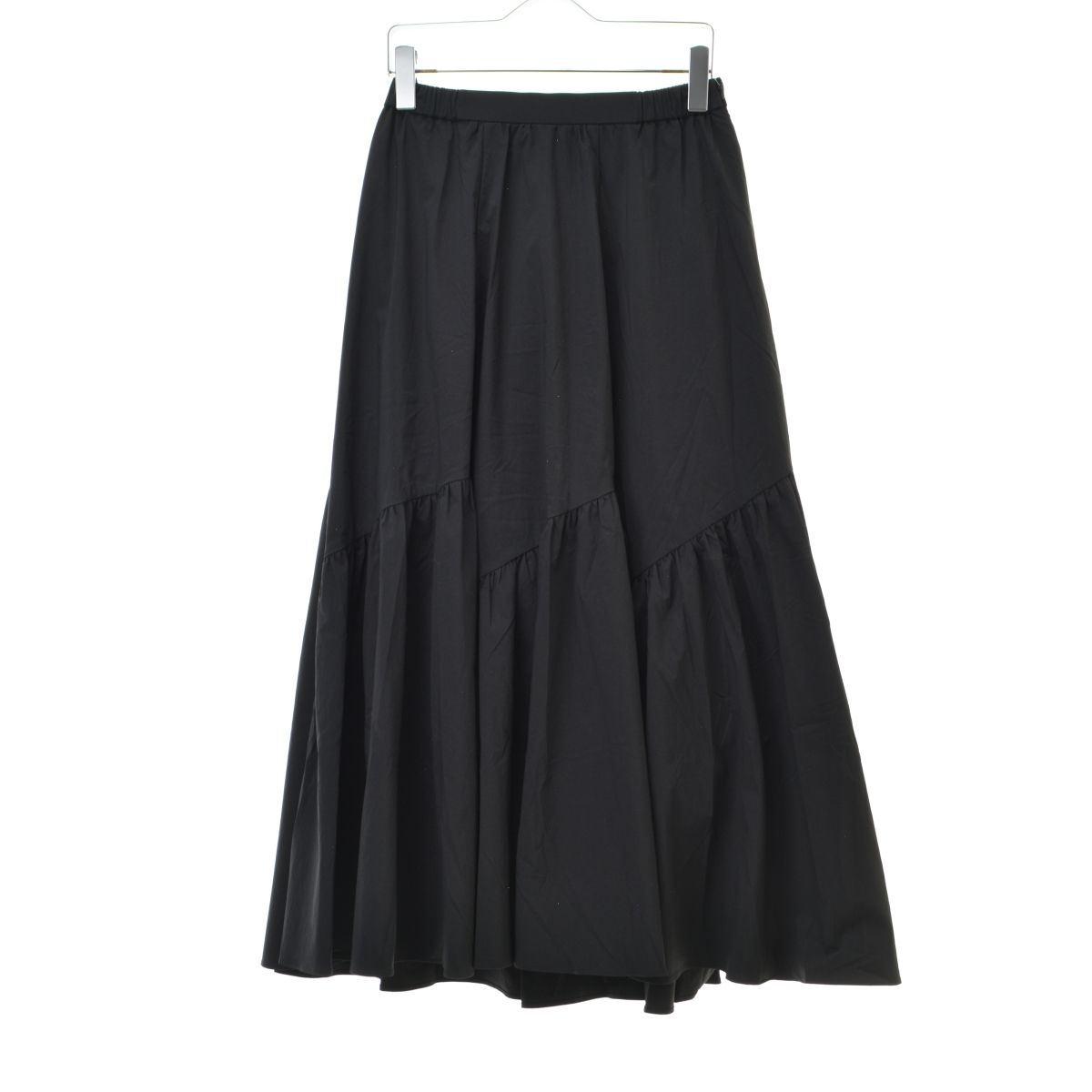 【allureville】25AW 202520-11-600-95-020 バイヤス切替ギャザースカート