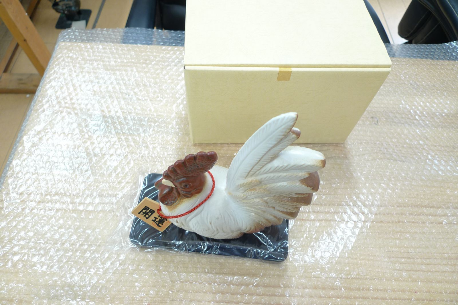 陶器 鶏 置物 縁起物 ニワトリ 管理g0620 - メルカリ