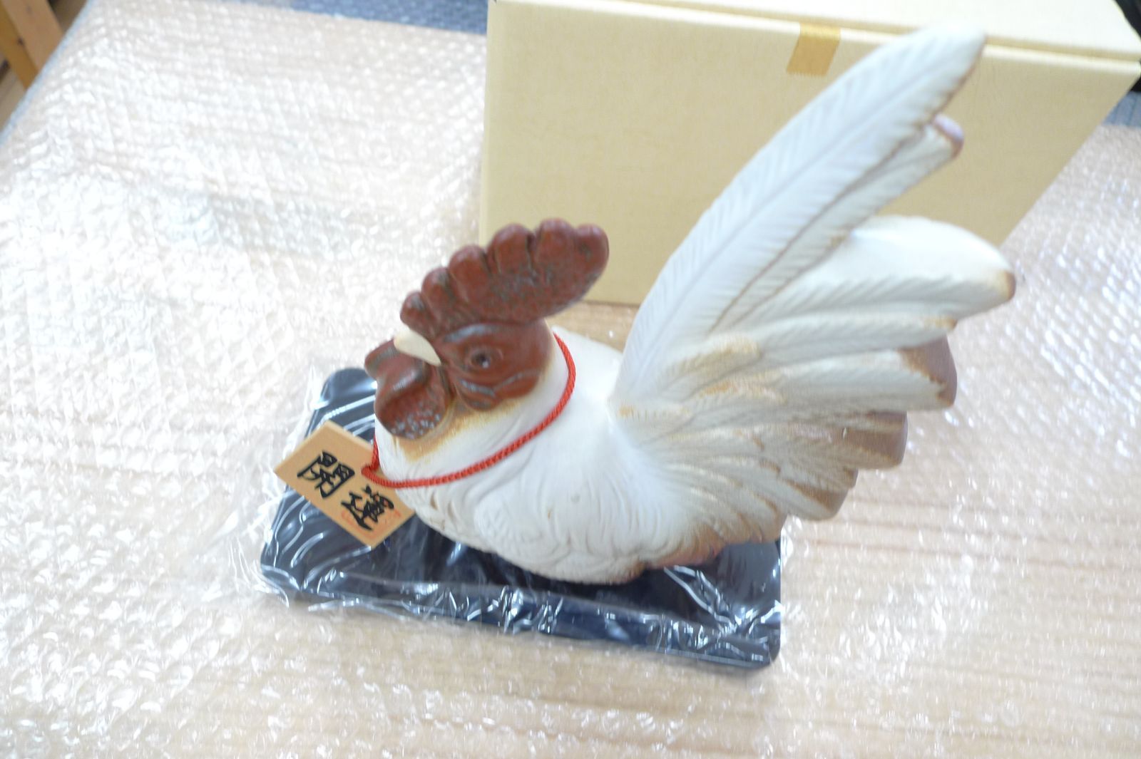 陶器 鶏 置物 縁起物 ニワトリ 管理g0620 - メルカリ