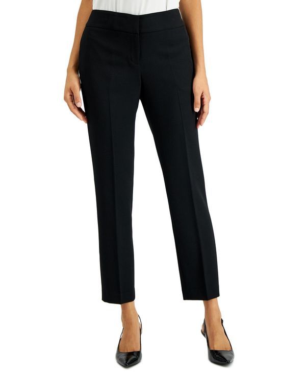 カスパール レディース ボトムス カジュアルパンツ クレープ パンツ Kasper Womens StretchCrepe StraightLeg Pants Black ブラック