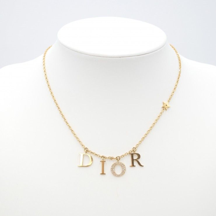 Christian Dior（クリスチャンディオール）Dio(r)evolution ネックレス ゴールド ラインストーン スターモチーフ レディース 【中古】