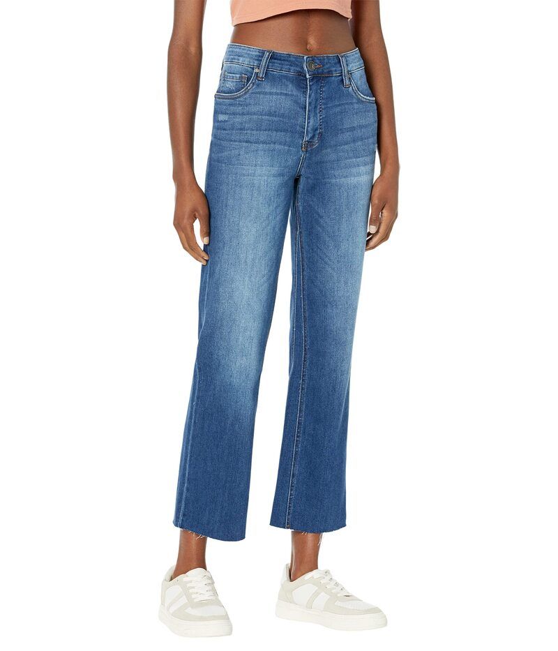 カットフロムザクロス レディース ボトムス デニムパンツ アンクル KUT from the Kloth Kelsey HighRise Fab AB Ankle Flare Inset Leg in