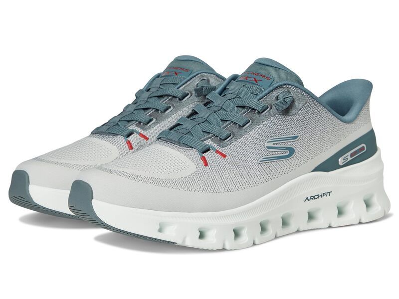 スケッチャーズ メンズ シューズ スニーカー SKECHERS Arch Fit GlideStepro Hands Free SlipIn Light GrayBlue グレー