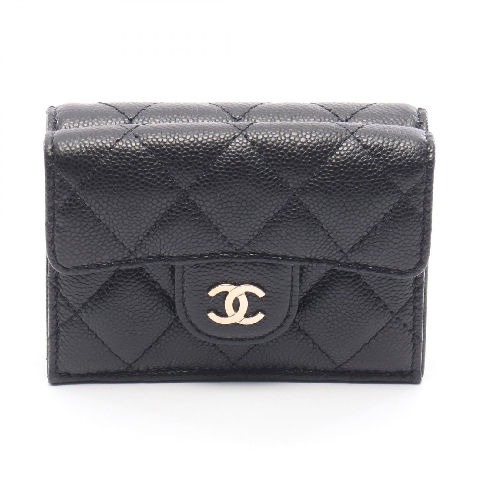 CHANEL シャネル クラシック スモール フラップ ウォレット マトラッセ 三つ折り財布
