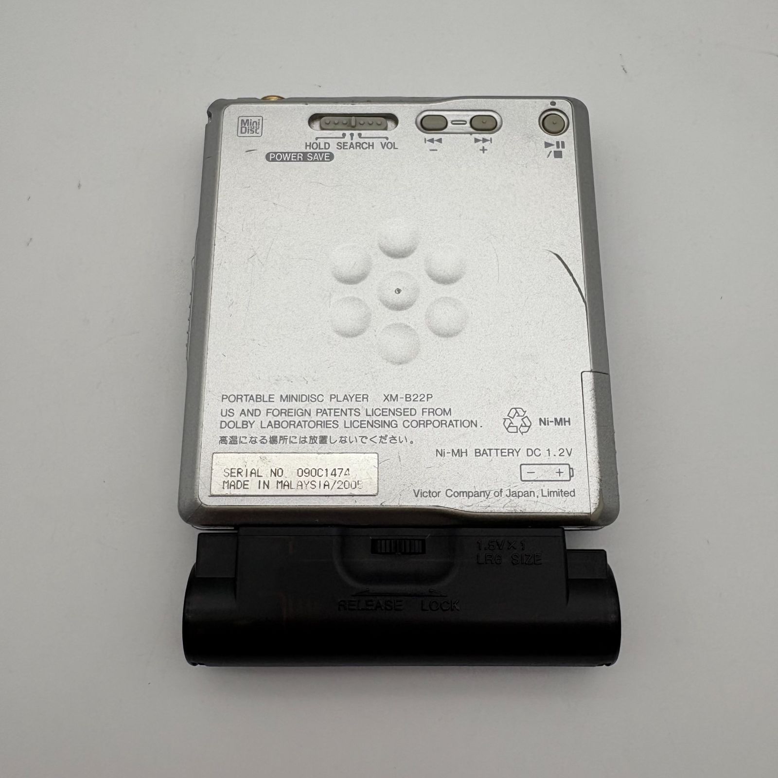 動作未確認】Victor XM-B22P ビクター ポータブルMDプレイヤー 現状品