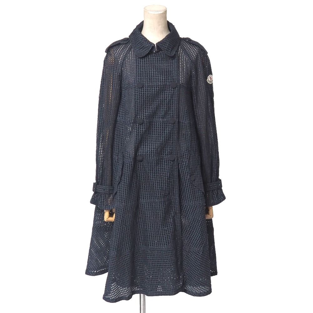 □美品□MONCLER モンクレール コート サイズ0 ナイロン メッシュ