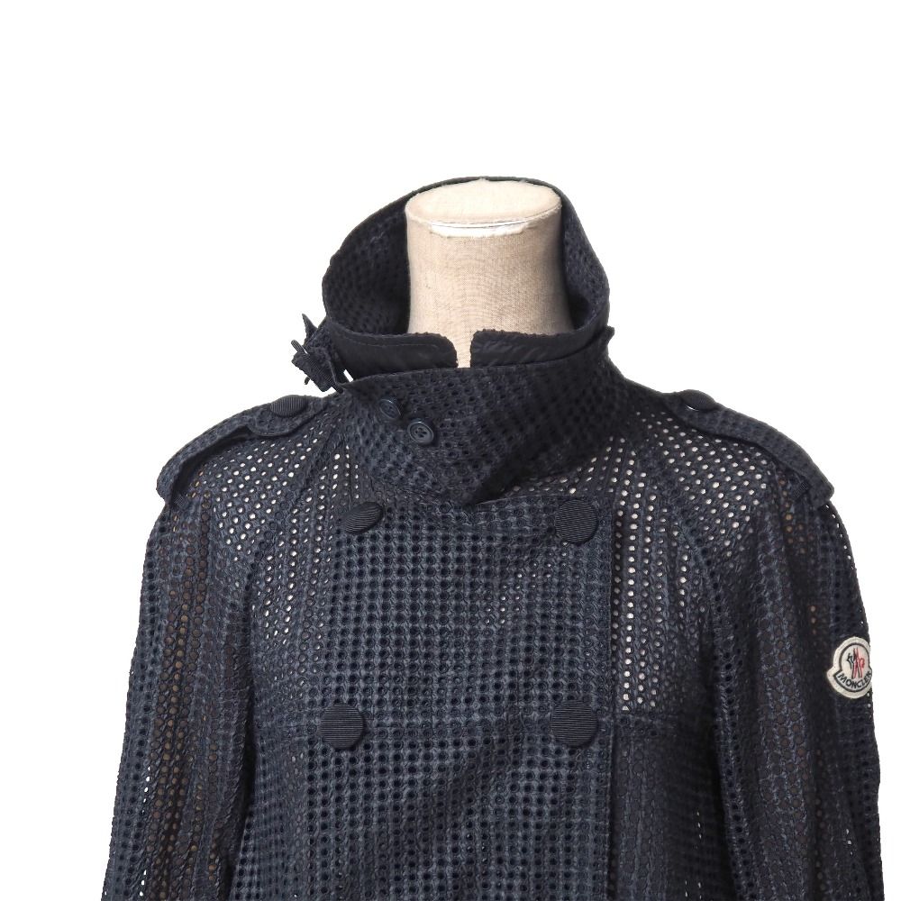 □美品□MONCLER モンクレール コート サイズ0 ナイロン メッシュ