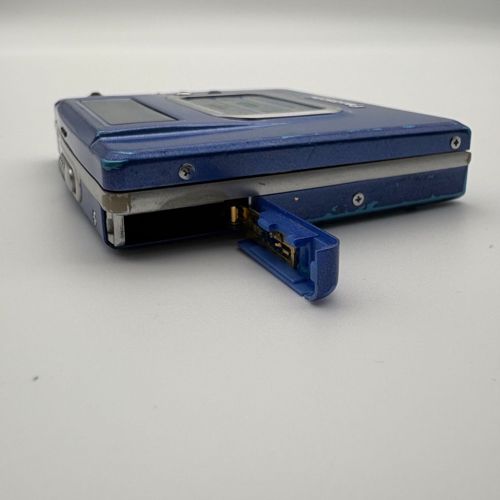 動作未確認】Panasonic SJ-MR220 ブルー パナソニック ポータブルMD
