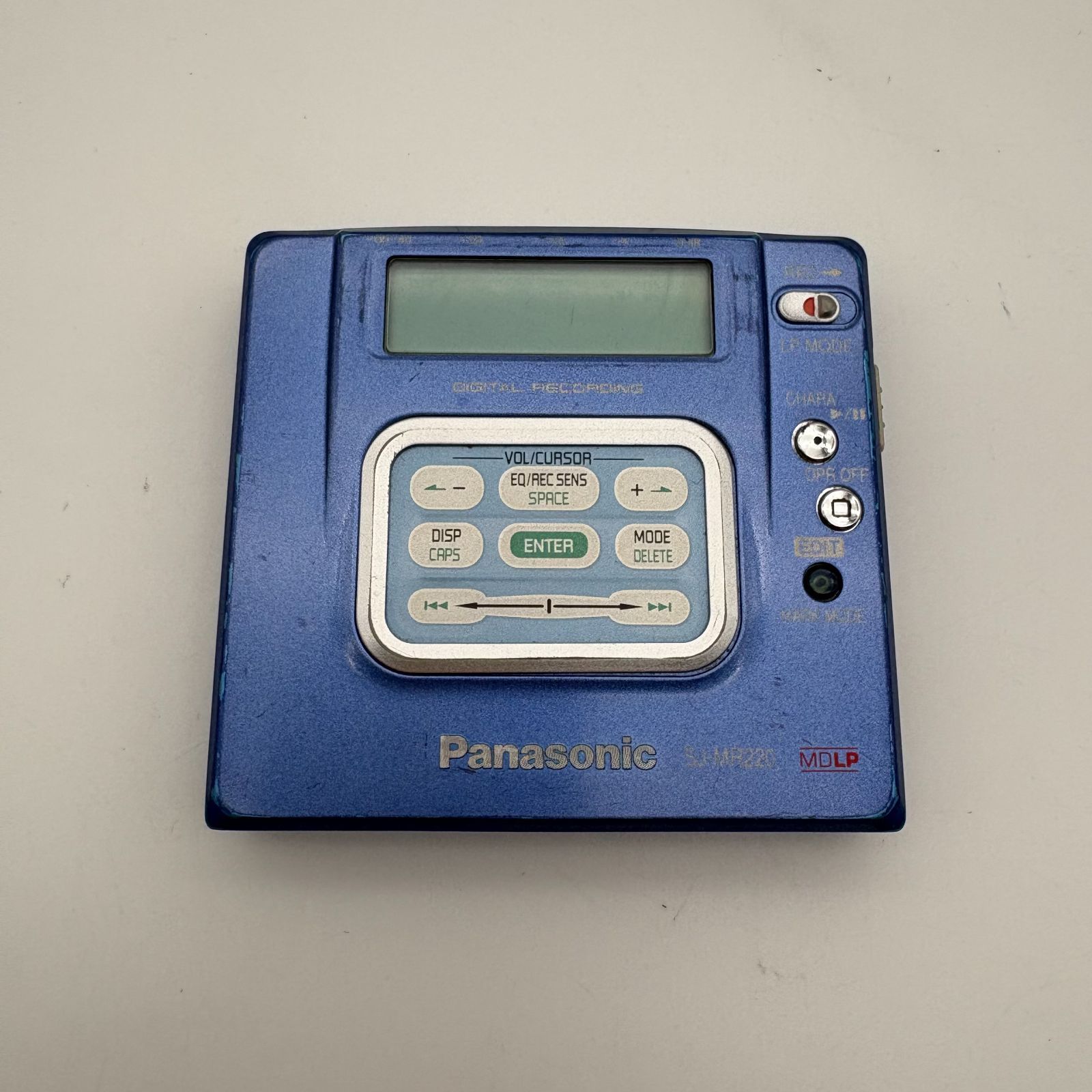 動作未確認】Panasonic SJ-MR220 ブルー パナソニック ポータブルMD