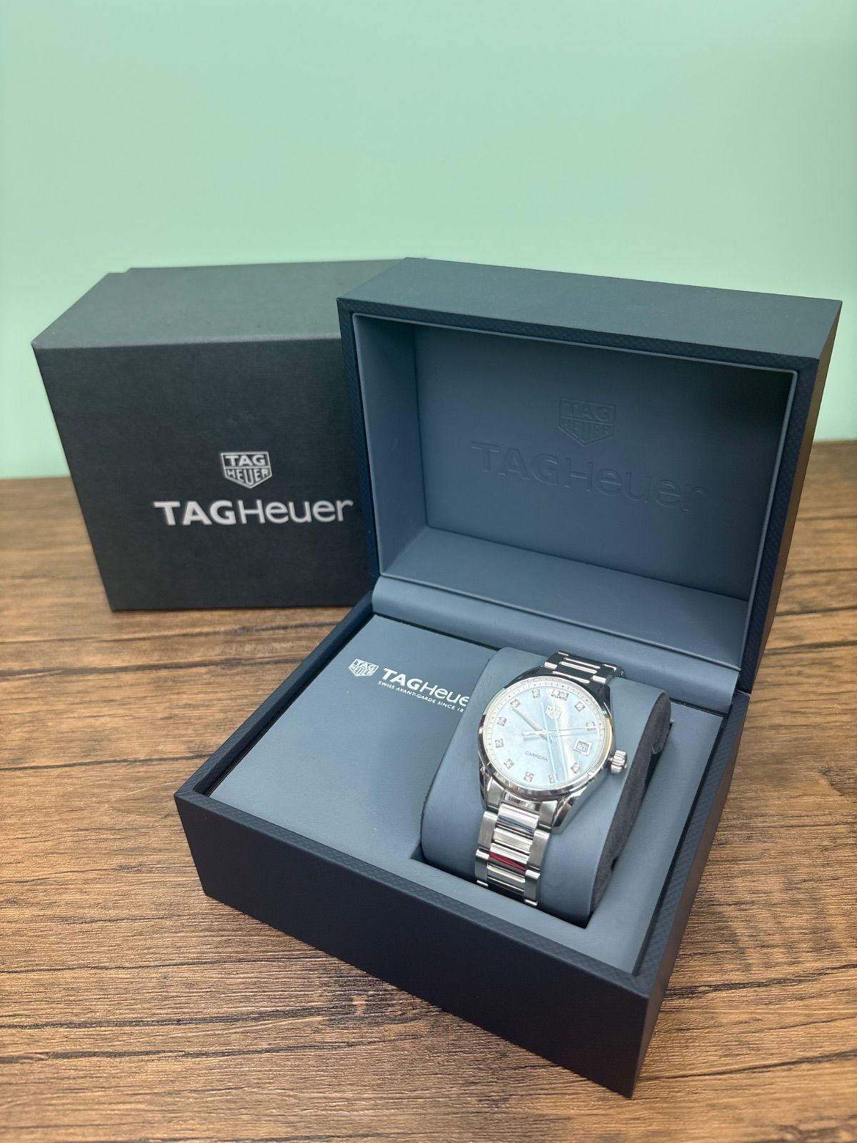 TAG HEUER タグホイヤー カレラ CARRERA 12Pダイヤ 箱付き 腕時計 送料無料♪