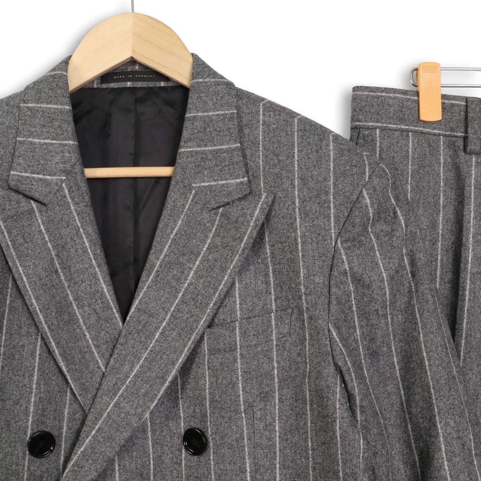 ヒューゴボス メンズ ダブル スーツ セットアップ ストライプ 48 HUGO BOSS/ヒューゴボス ダブルブレスト ストライプ セットアップ