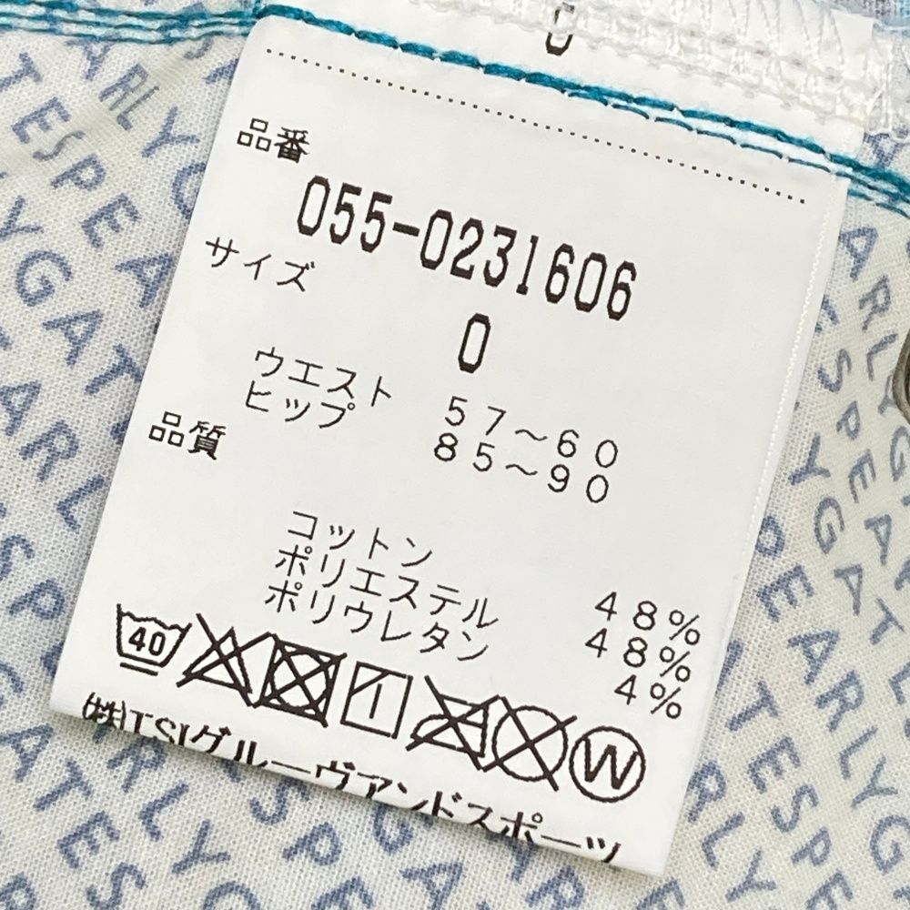 サイズ：0 PEARLY GATES パーリーゲイツ ストレッチパンツ ワニ柄