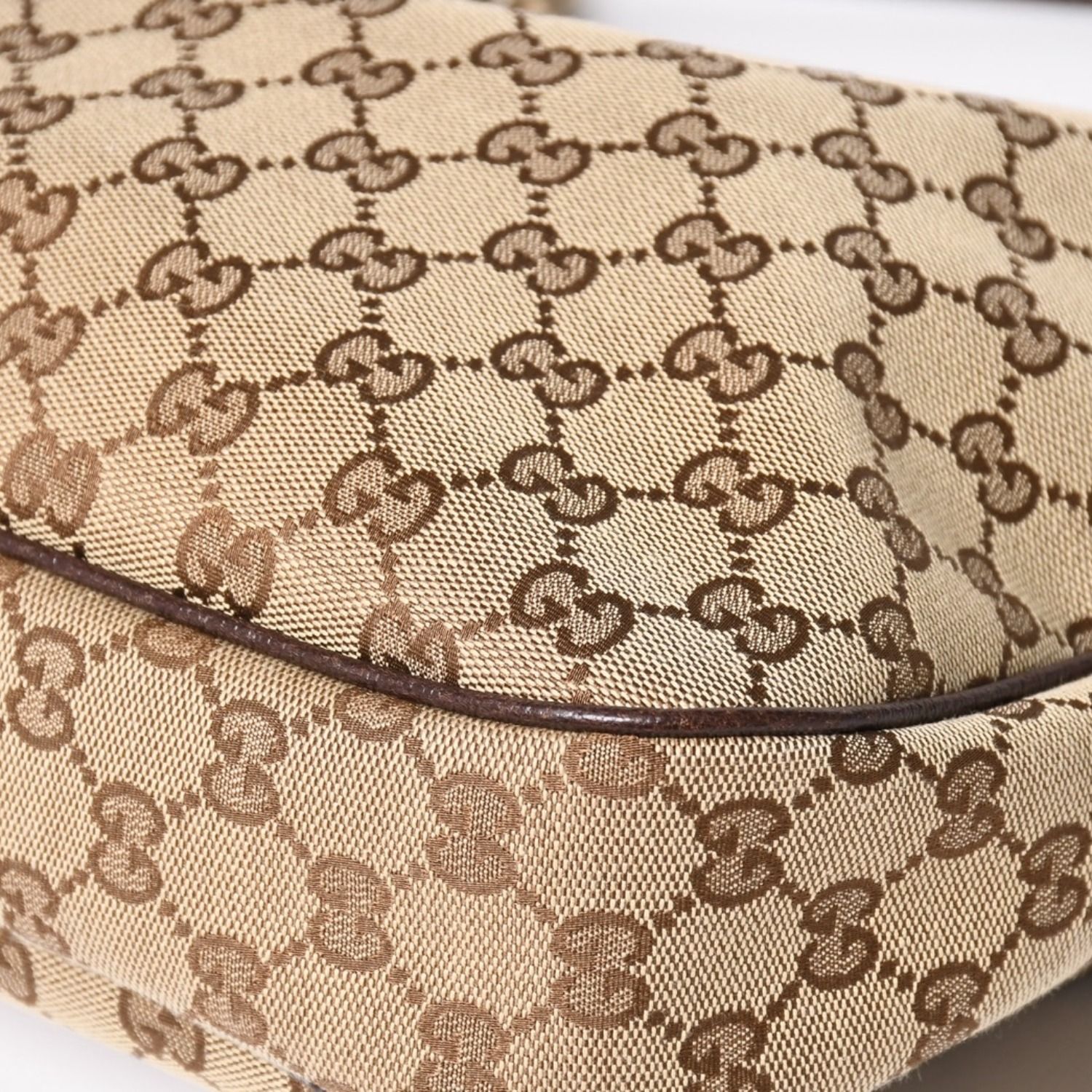 極美品 GUCCI グッチ GGキャンバス ホーボー ワンショルダーバッグ 
