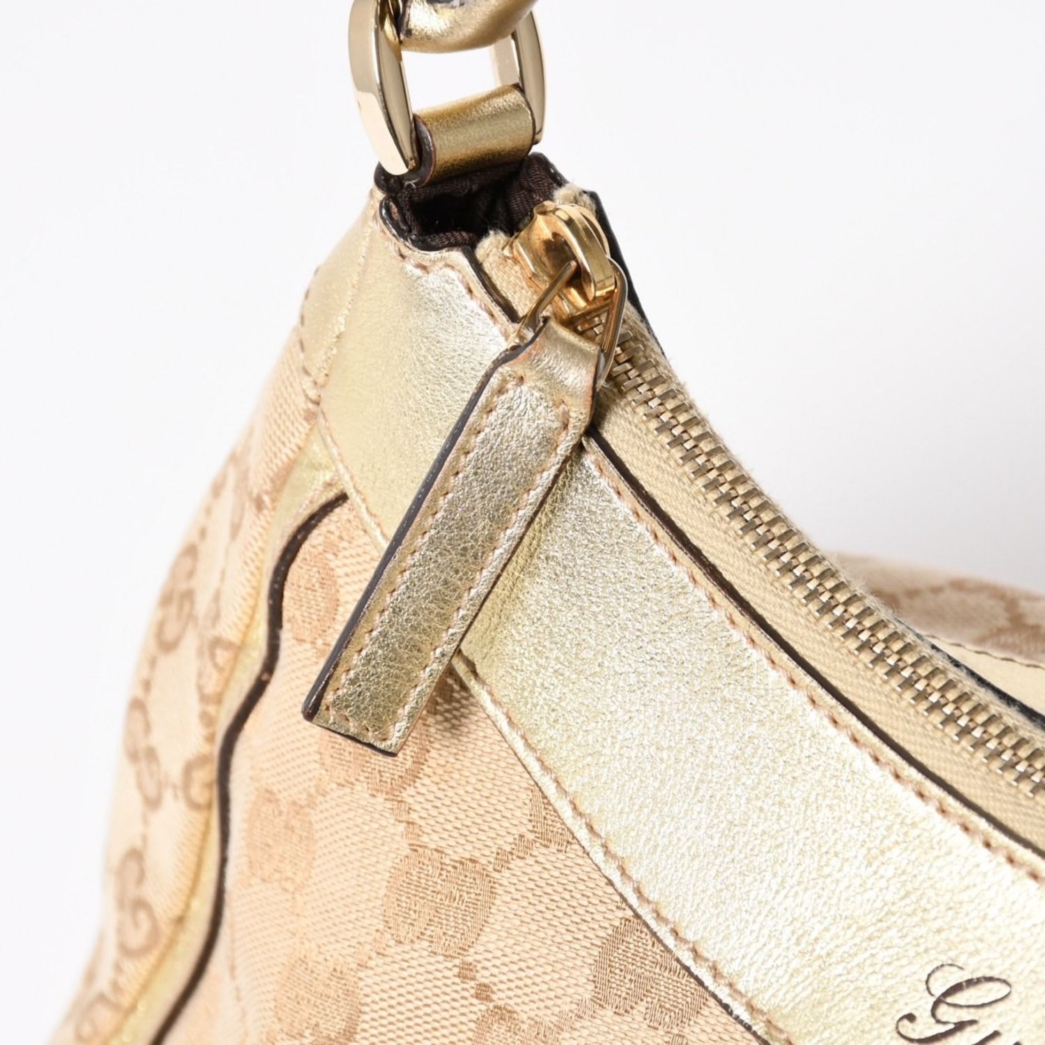 GUCCI グッチ アビー GGキャン バス ワンショルダーバッグ 金具 GUCCI グッチ アビー GGキャンバス セミショルダーバッグ 190525