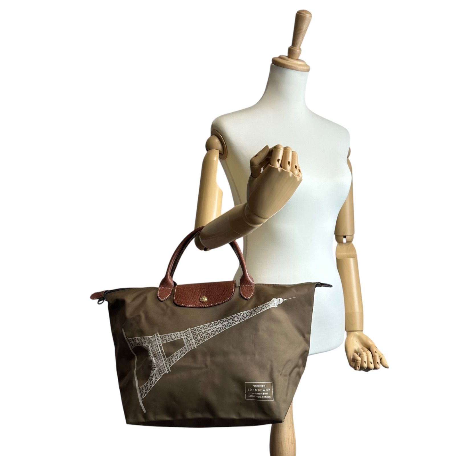 美品✨LONGCHAMP ルプリアージュ ツイード ハンドバッグ フランス製 B5629】 LONGCHAMP ロンシャン トートバッグ ルプリアージュ ナイロン