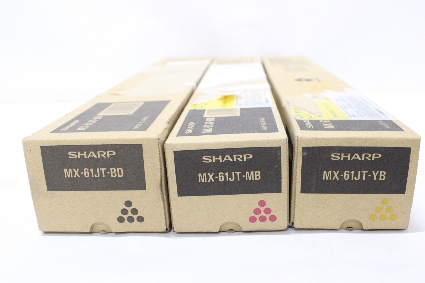 未使用 シャープ 純正 トナー MX-61JT-BD/MB/YB 3色（マゼンタ・イエロー・ブラック） SHARP IT887IKE3VCQ-D-Y06-byebye