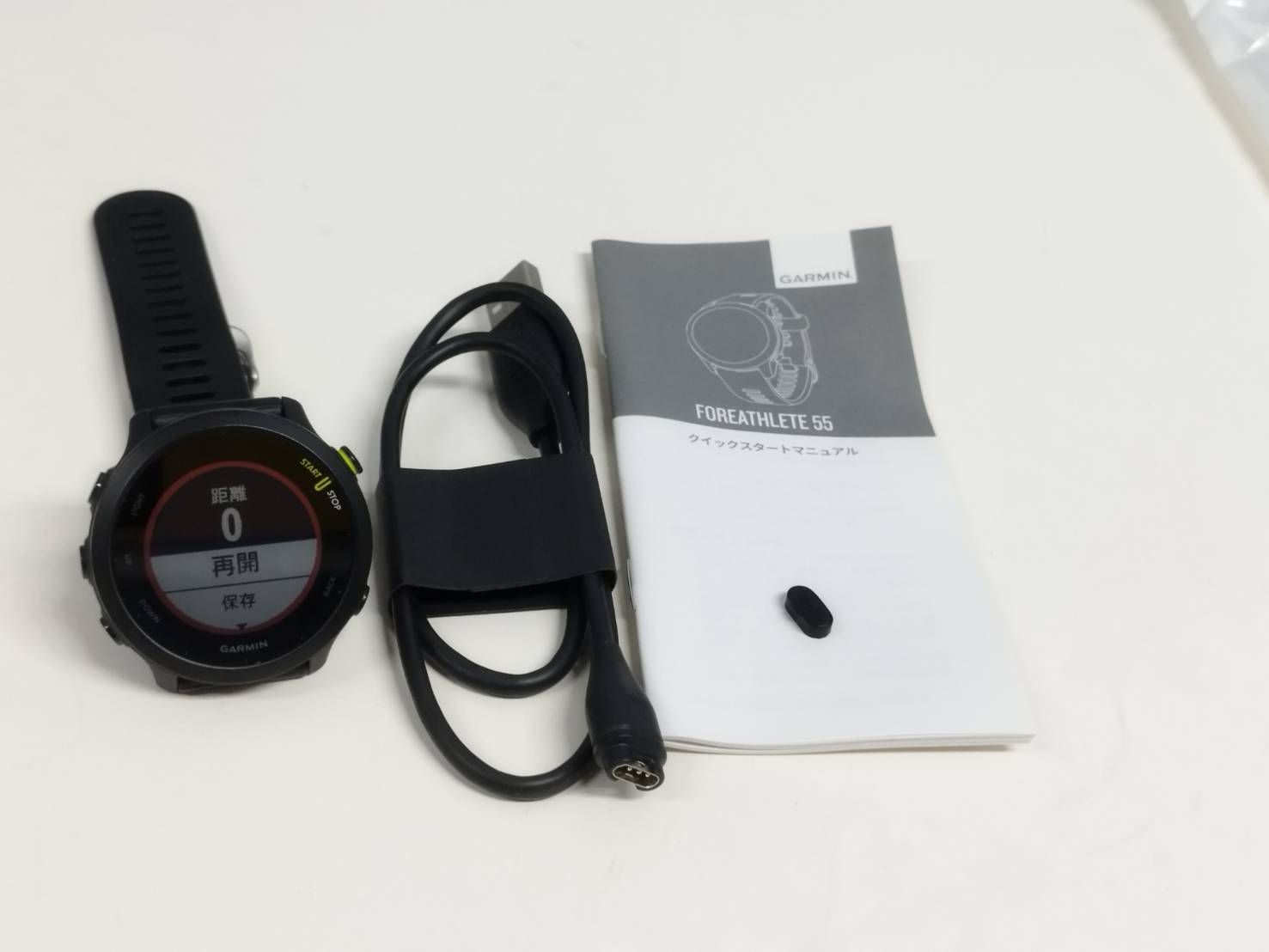 【良品】GARMIN ForeAthlete 55/010-02562-40/GPSランニングウォッチ