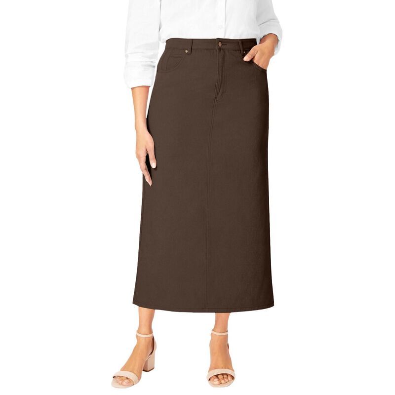 ジェシカロンドン レディース ボトムスカート プラスサイズ ミディ コットン デニム Jessica London Womens Plusize Classicotton Denimidi Skirt