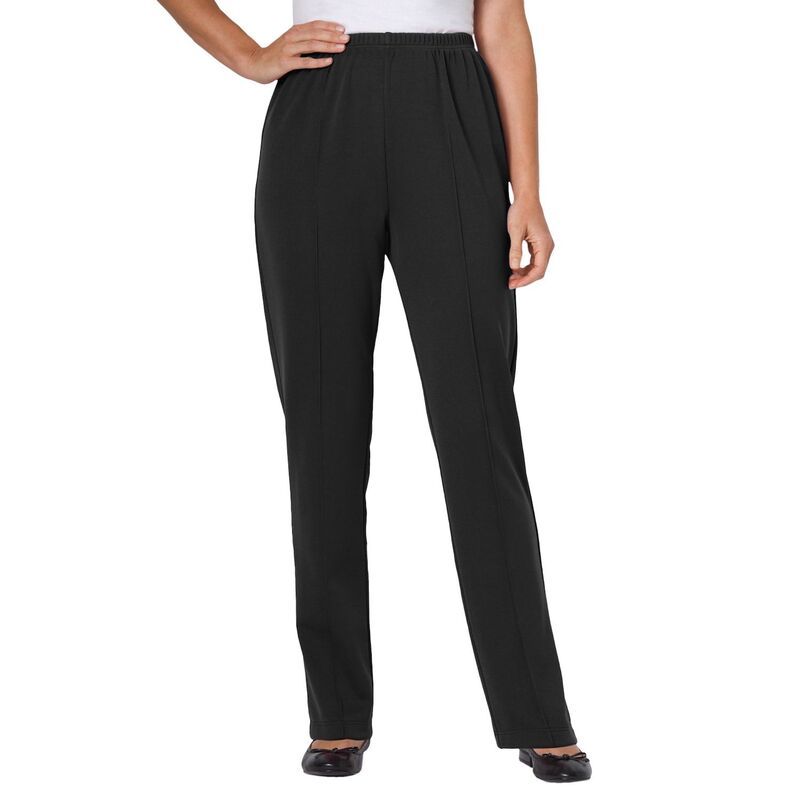 ウーマン ウィズイン レディース ボトムス カジュアルパンツ プラスサイズ プチ ニット Woman Within Plusize Petite Knit HassleFree PullOn Elas