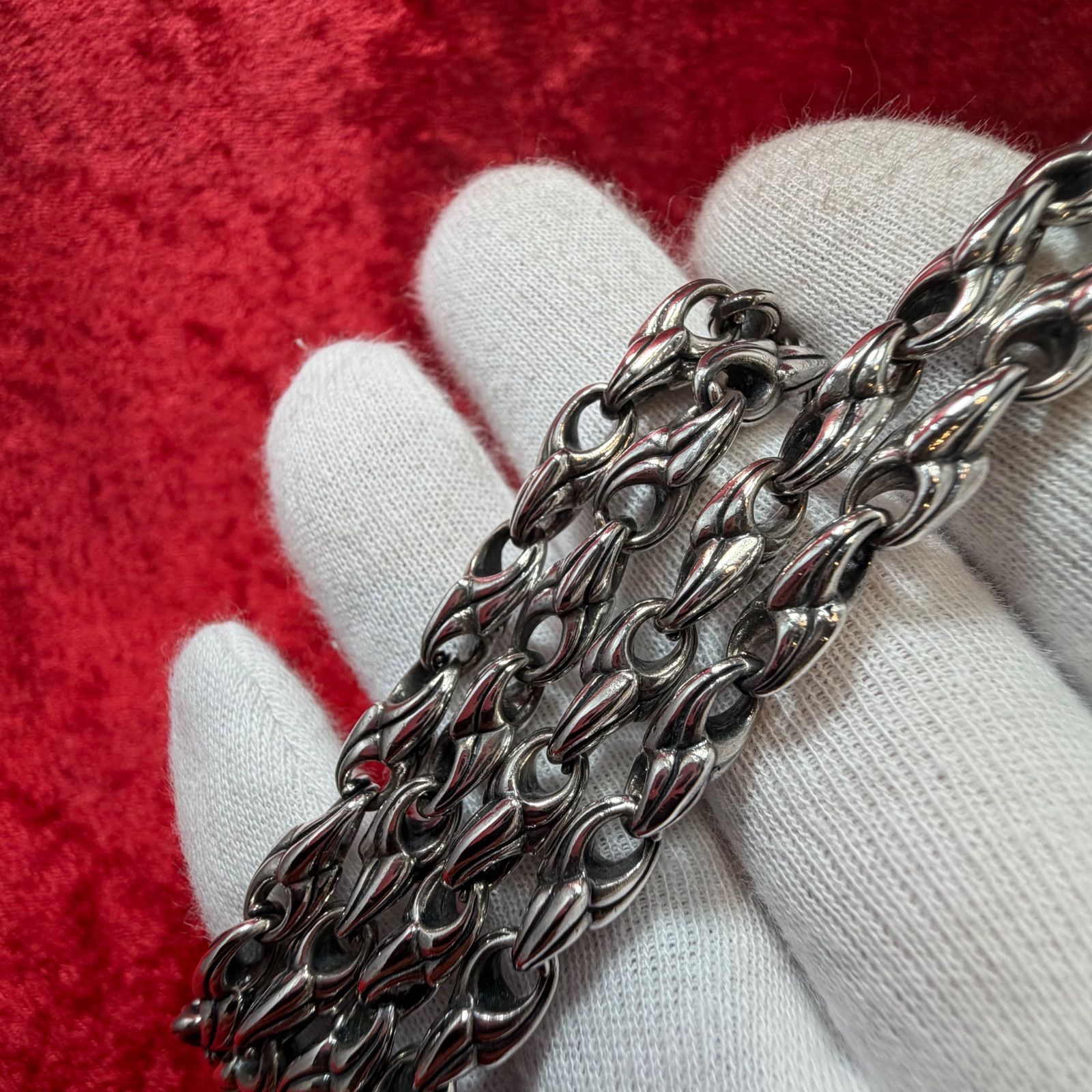 美品 ネックレス クローリンク 60cmx59.6g ブラッディマリー/Bloody
