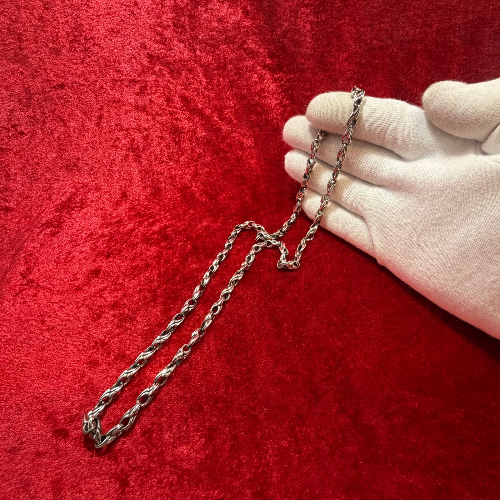 美品 ネックレス クローリンク 60cmx59.6g ブラッディマリー/Bloody