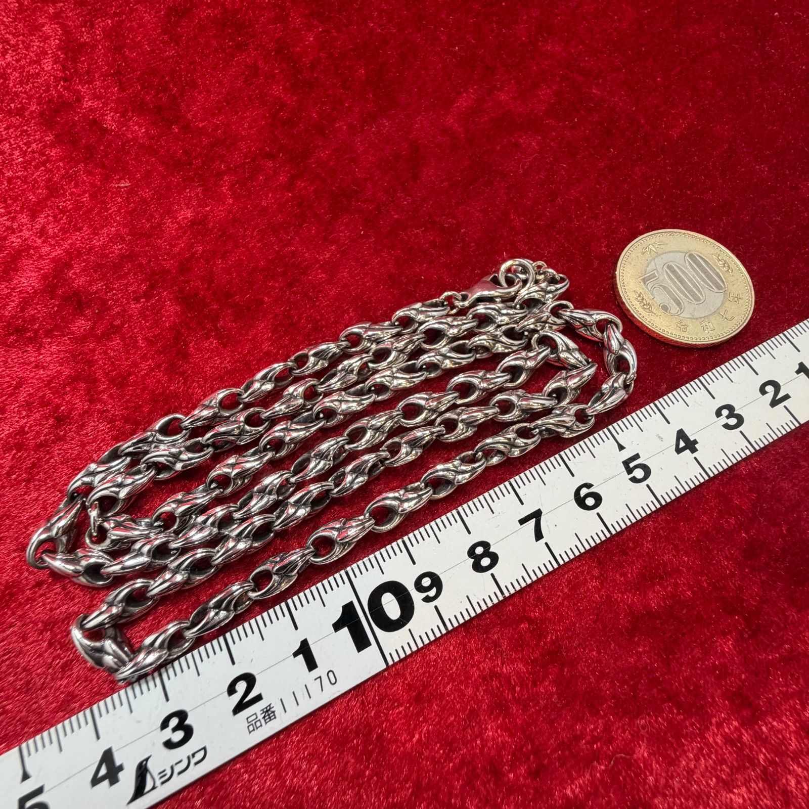 美品 ネックレス クローリンク 60cmx59.6g ブラッディマリー/Bloody
