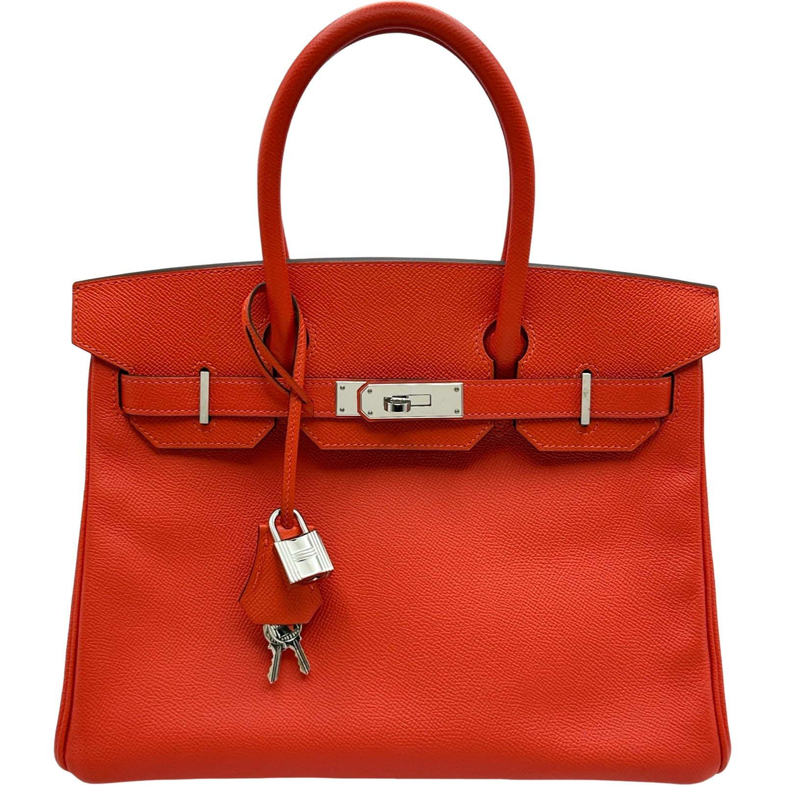 エルメス HERMES バーキン30 C刻印 カプシーヌ/シルバー金具 エプソン レディース ハンドバッグ