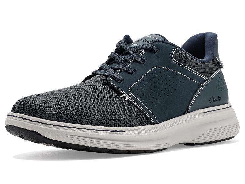 クラークス メンズ シューズ スニーカー Clarks Craftwellow Navy Leather ネイビー