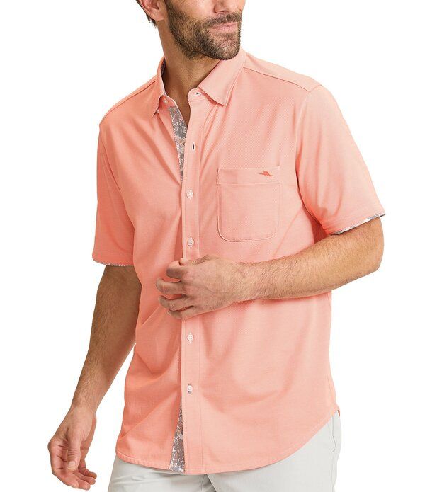 トッミーバハマ メンズ トップス シャツ トール Tommy Bahama Big Tall San Lucio Valega Happy Hour Sleeve Woven Shirt Dk Cor