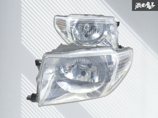 【レンズキレイ】 三菱 純正 H76W パジェロ イオ 1999年 ヘッドライト ヘッドランプ 左右セット KOITO 100-87312 即納 棚2F-P-5