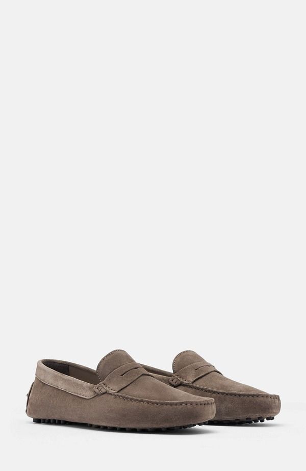 スカロッソ メンズ シューズ SCAROSSO Michael Driving Shoes Taupe Suede トープ